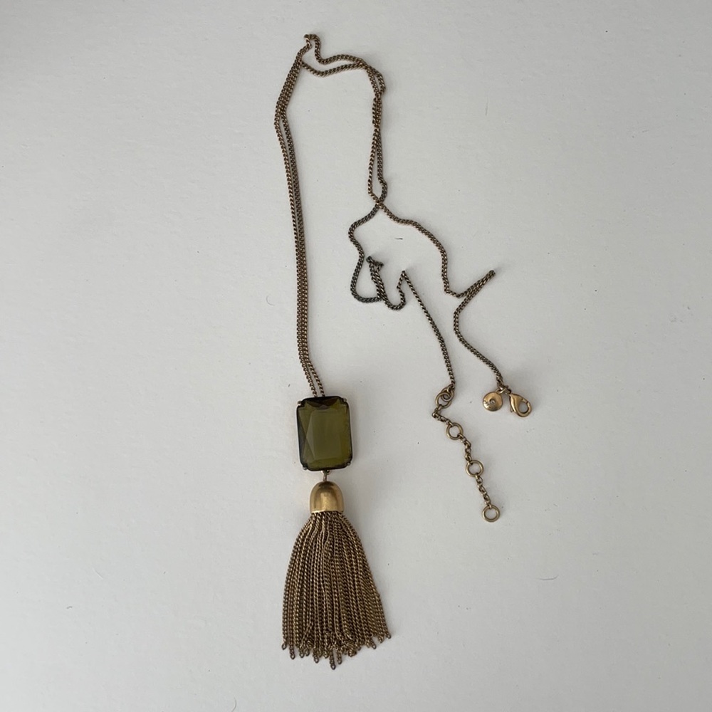 J.Crew tassel rhinestone necklace